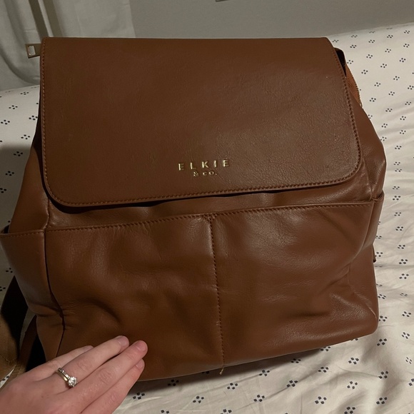 Elkie&Co Milan (Genuine Leather) Diaper Backpack - Picture 1 of 6